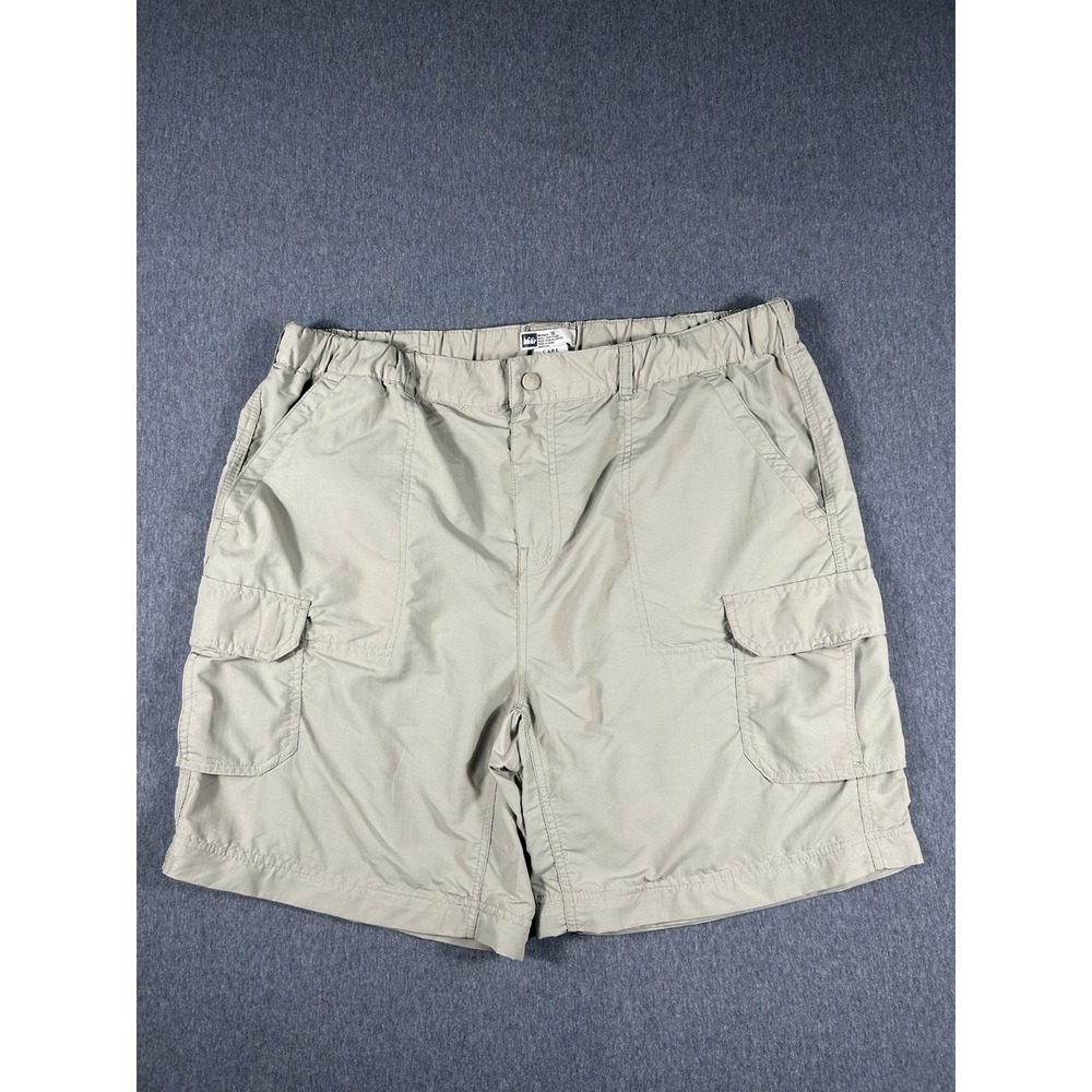 REI Co-Op Women's Khaki Nylon Cargo Hiking Shorts Size 16 Lightweight Outdoor‎